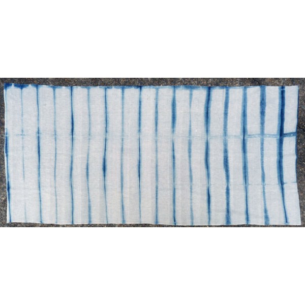 Organic Cotton Sarong Hand Dyed Natural Indigo Shibori