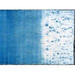 Organic Cotton Sarong Hand Dyed Natural Indigo Shibori