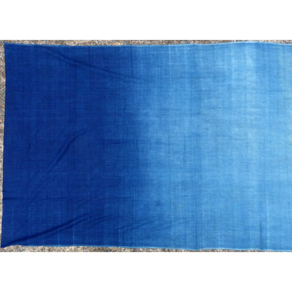 Organic Cotton Sarong Hand Dyed Natural Indigo Shibori