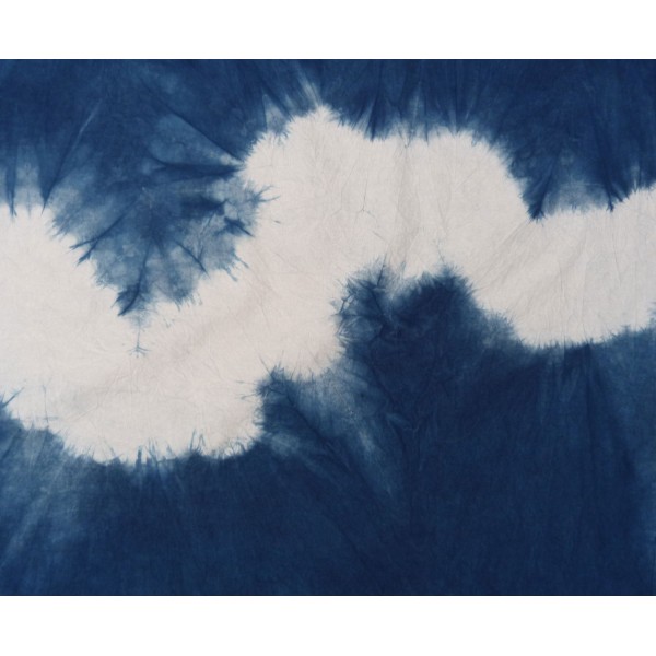 Organic Cotton Sarong Hand Dyed Natural Indigo Shibori