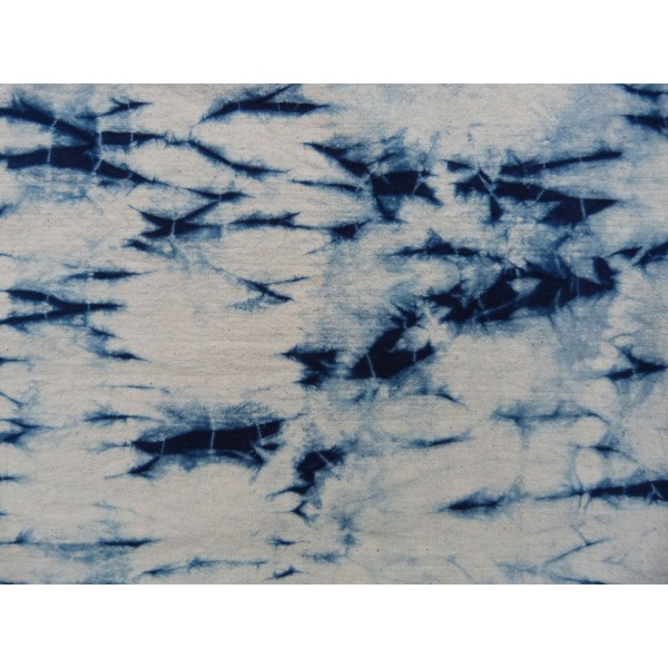 Organic Cotton Sarong Hand Dyed Natural Indigo Shibori