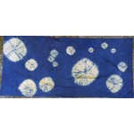 Indian Silk Sarong Hand Dyed Natural Indigo Shibori