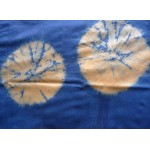 Indian Silk Sarong Hand Dyed Natural Indigo Shibori