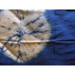 Indian Silk Sarong Hand Dyed Natural Indigo Shibori