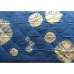 Indian Silk Sarong Hand Dyed Natural Indigo Shibori