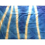 Indian Silk Sarong Hand Dyed Natural Indigo Shibori