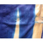 Indian Silk Sarong Hand Dyed Natural Indigo Shibori