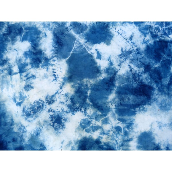 Organic Cotton Sarong Hand Dyed Natural Indigo Shibori