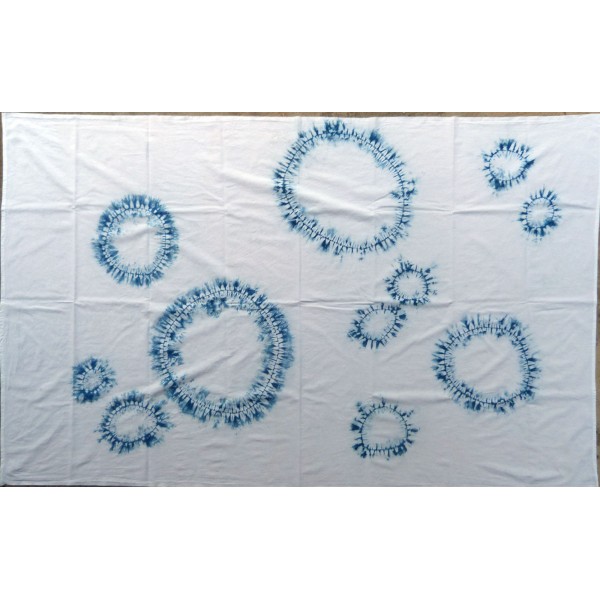 Cotton Sarong Hand Dyed Natural Indigo Shibori