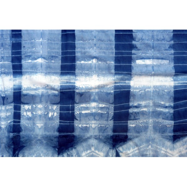 Organic Cotton Sarong Hand Dyed Natural Indigo Shibori