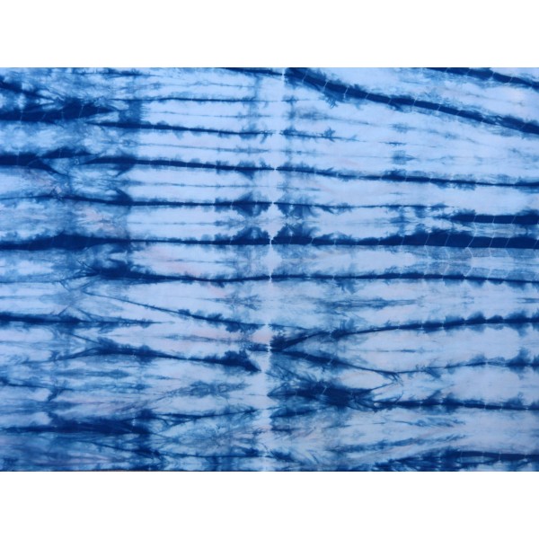 Cotton Sarong Hand Dyed Natural Indigo Shibori