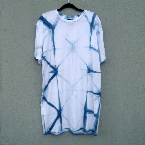 Indigo Dyed Shibori T-Shirt