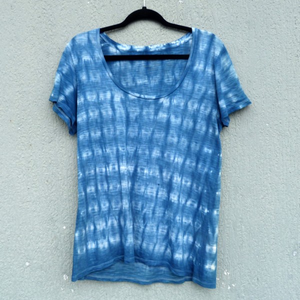 Indigo Dyed Shibori T-Shirt