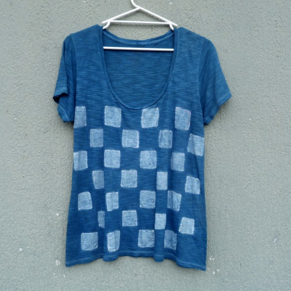 Indigo Dyed Shibori T-Shirt