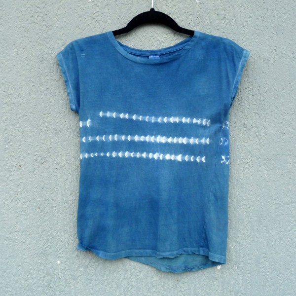 Indigo Dyed Shibori T-Shirt