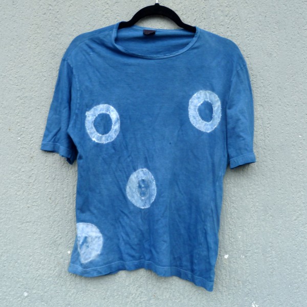 Indigo Dyed Shibori T-Shirt