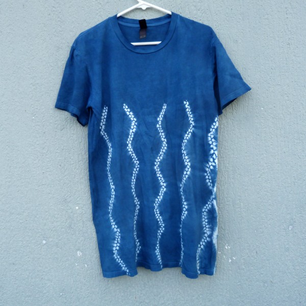 Indigo Dyed Shibori T-Shirt