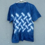 Indigo Dyed Shibori T-Shirt