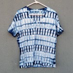 Indigo Dyed Shibori T-Shirt Organic Cotton