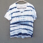 Indigo Dyed Shibori T-Shirt Organic Cotton