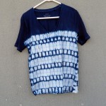 Indigo Dyed Shibori T-Shirt Organic Cotton