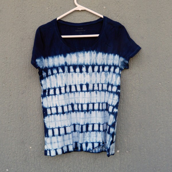 Indigo Dyed Shibori T-Shirt