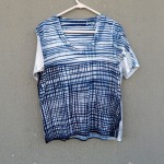 Indigo Dyed Shibori T-Shirt Organic Cotton