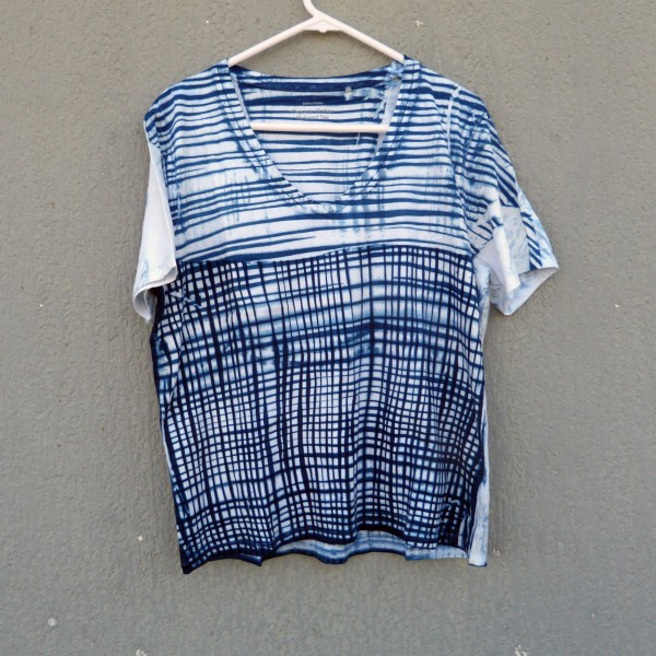 Indigo Dyed Shibori T-Shirt Organic Cotton