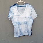 Indigo Dyed Shibori T-Shirt Organic Cotton