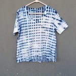 Indigo Dyed Shibori T-Shirt Organic Cotton