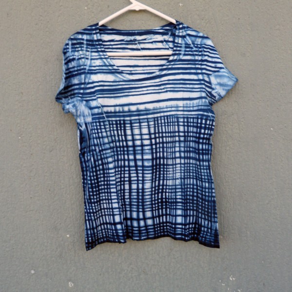 Indigo Dyed Shibori T-Shirt