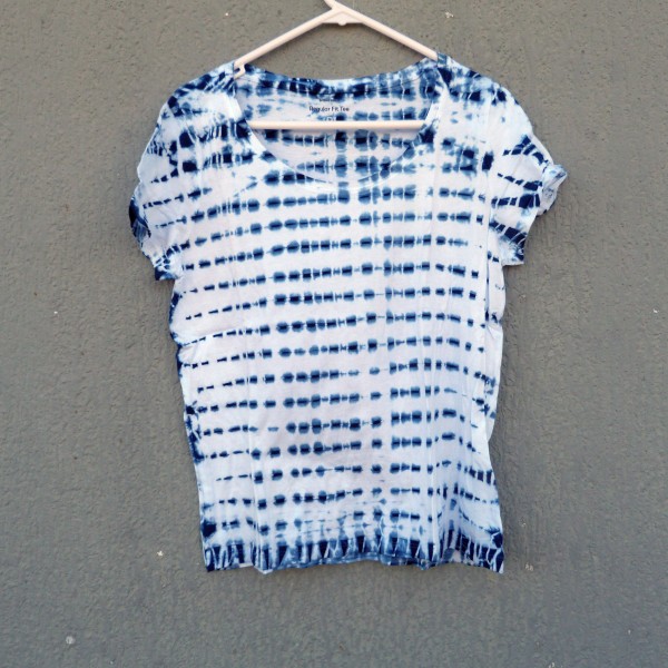 Indigo Dyed Shibori T-Shirt