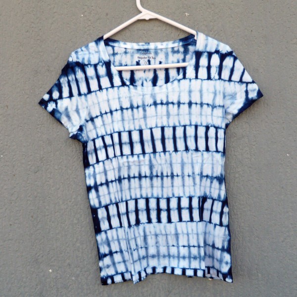 Indigo Dyed Shibori T-Shirt