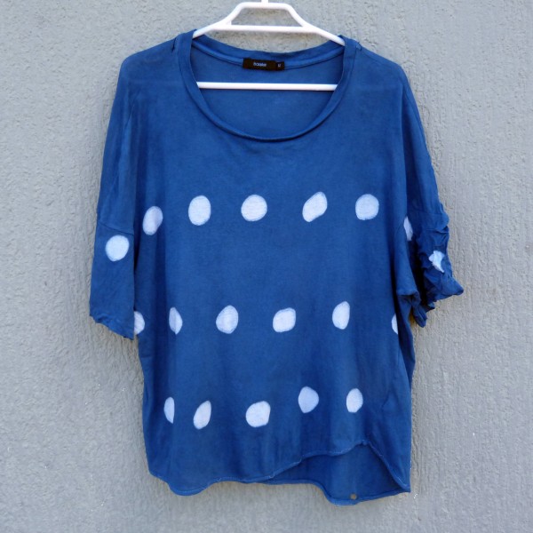 Indigo Dyed Shibori T-Shirt