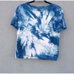 Zara brand Indigo Dyed Shibori T-Shirt