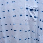 Indigo Dyed Shibori Cotton and Modal T-Shirt