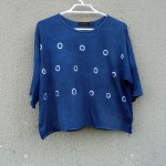 Indigo Dyed Shibori T-Shirt