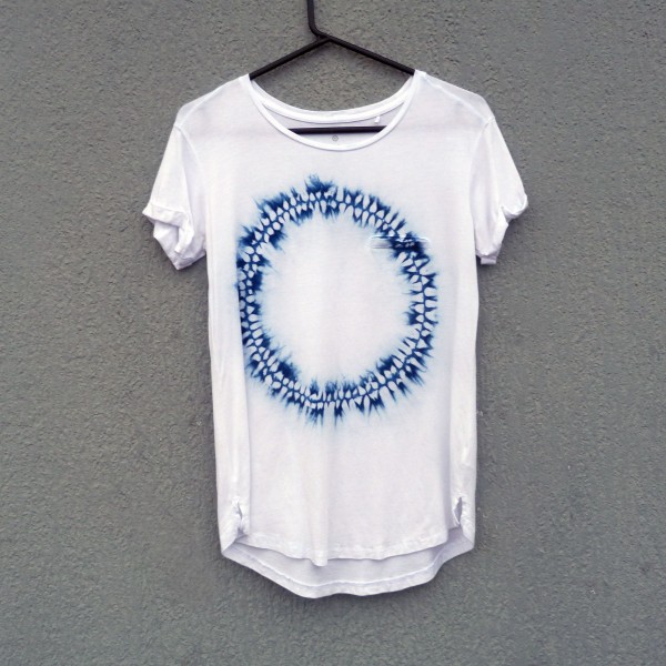 Indigo Dyed Shibori T-Shirt