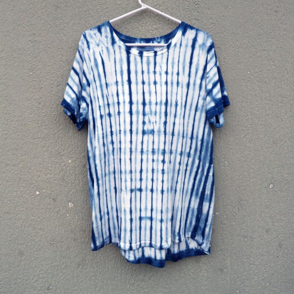 Indigo Dyed Shibori T-Shirt