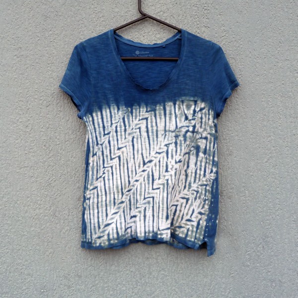 Indigo Dyed Shibori T-Shirt