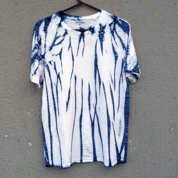 Indigo Dyed Shibori T-Shirt