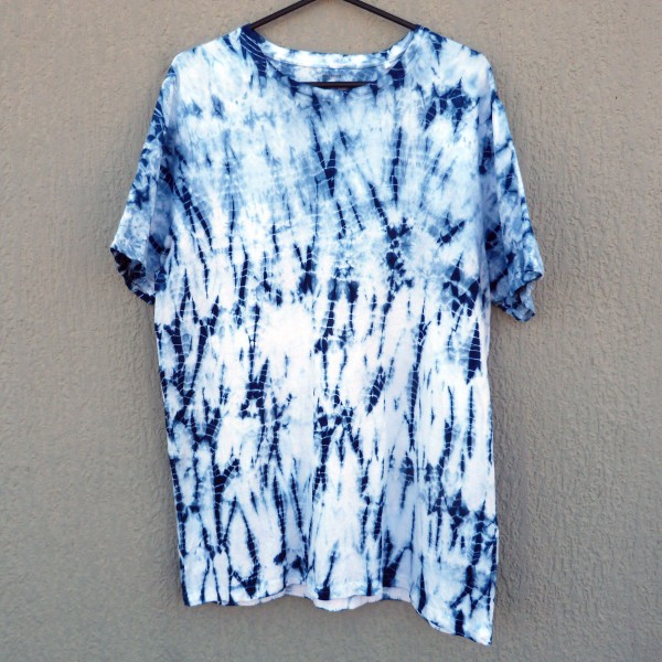 Indigo Dyed Shibori T-Shirt