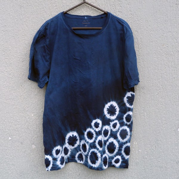 Indigo Dyed Shibori T-Shirt