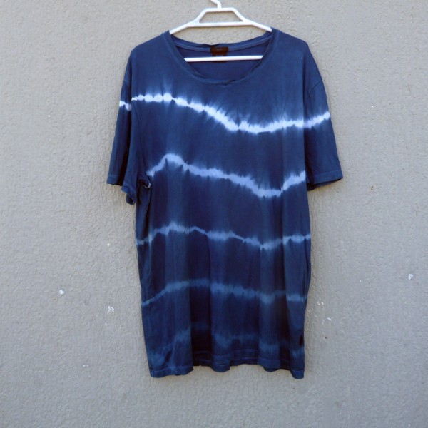 Indigo Dyed Shibori T-Shirt