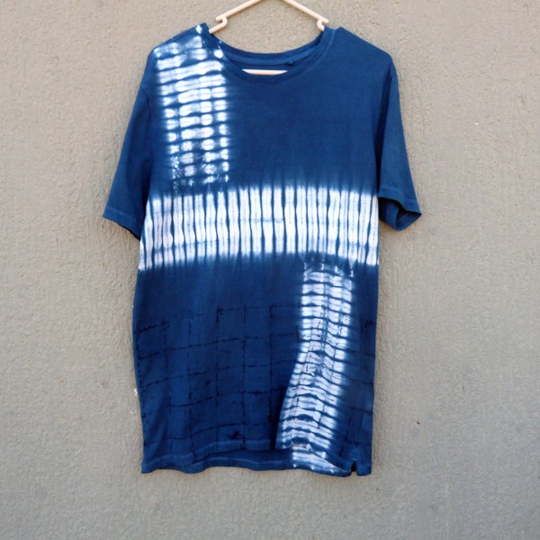 Indigo Dyed Shibori T-Shirt