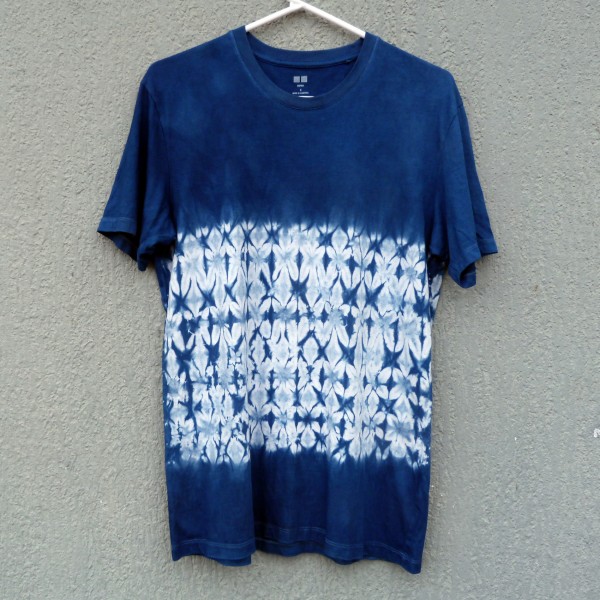 Indigo Dyed Shibori T-Shirt