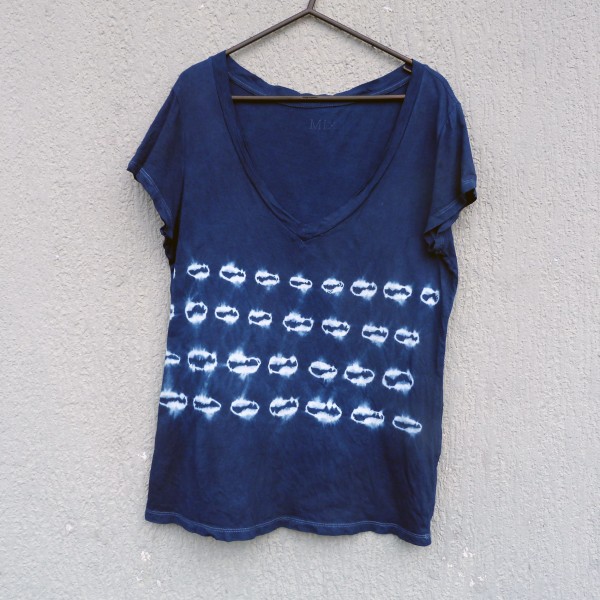 Indigo Dyed Shibori T-Shirt