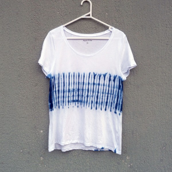 Indigo Dyed Shibori T-Shirt