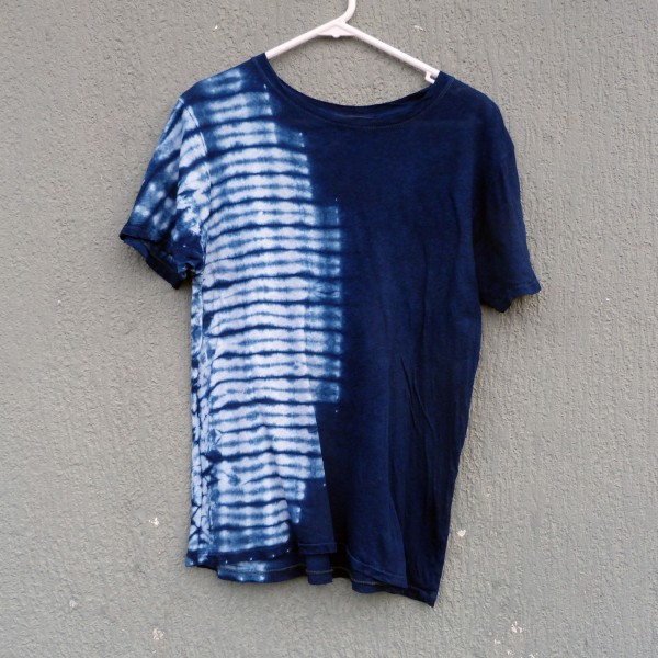 Indigo Dyed Shibori T-Shirt