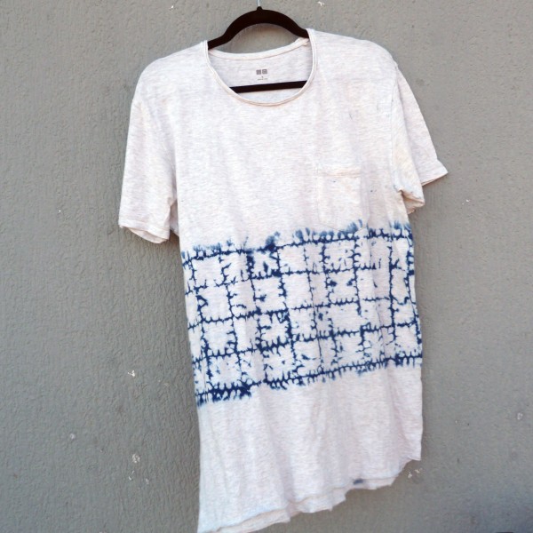 Indigo Dyed Shibori T-Shirt